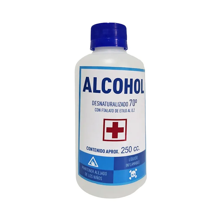 Alcohol Desnaturalizado 70° Cruz Roja 250 cc
