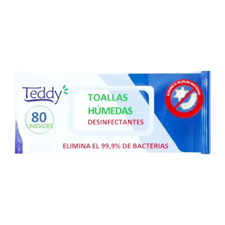 Toallas Húmedas Desinfectantes Teddy 80 u