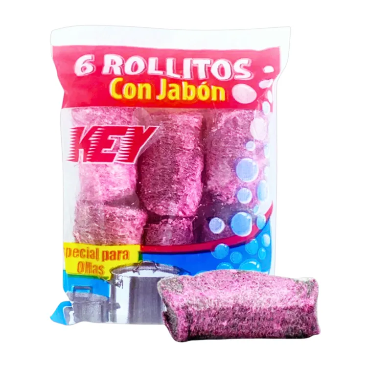 Virutillas Rollos con Jabón para Ollas Key 6 u