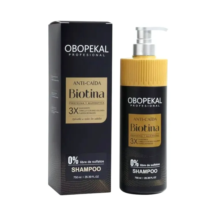 Shampoo Anti Caída Obopekal Biotina Proteina y Queratina 750 ml