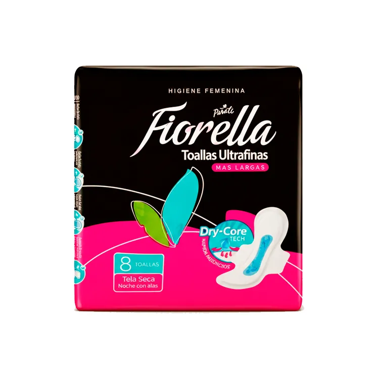 Toallas Ultrafinas Fiorella Paratí Tela Suave Noche con Alas 8 u