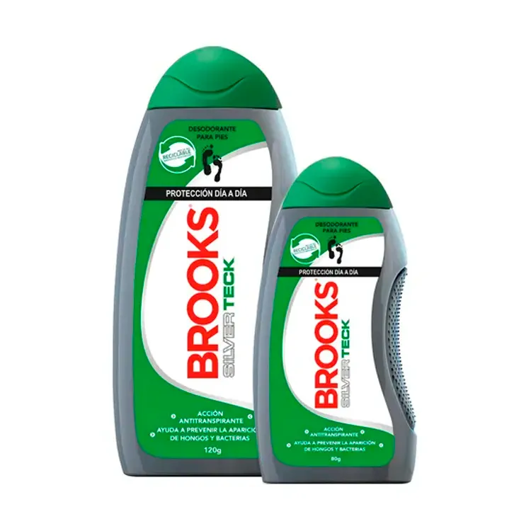 Pack Talco Desodorante para Pies Brooks Silver Teck 80 g + 120 g